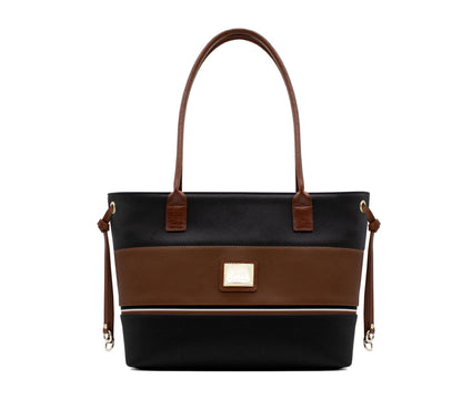 #color_ Black & Honey | Cavalinho Unique Shoulder Bag - Black & Honey - 18260359.32_1