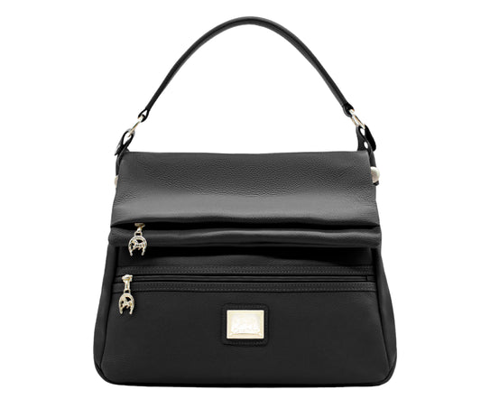 #color_ Black | Cavalinho Muse Leather Shoulder Bag - Black - 18300369.01_P01_1