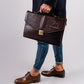 #color_ Brown | Cavalinho Leather Briefcase - Brown - 18320172.02_LifeStyle