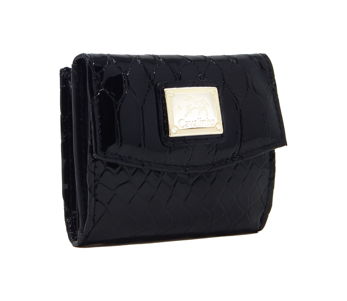 #color_ Black | Cavalinho Gallop Mini Patent Leather Wallet - Black - 28170530.01_2