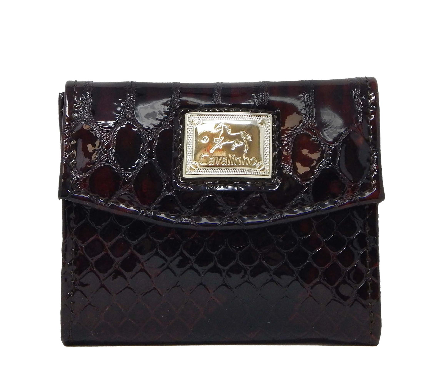 #color_ Brown | Cavalinho Gallop Mini Patent Leather Wallet - Brown - 28170530.02.99_1
