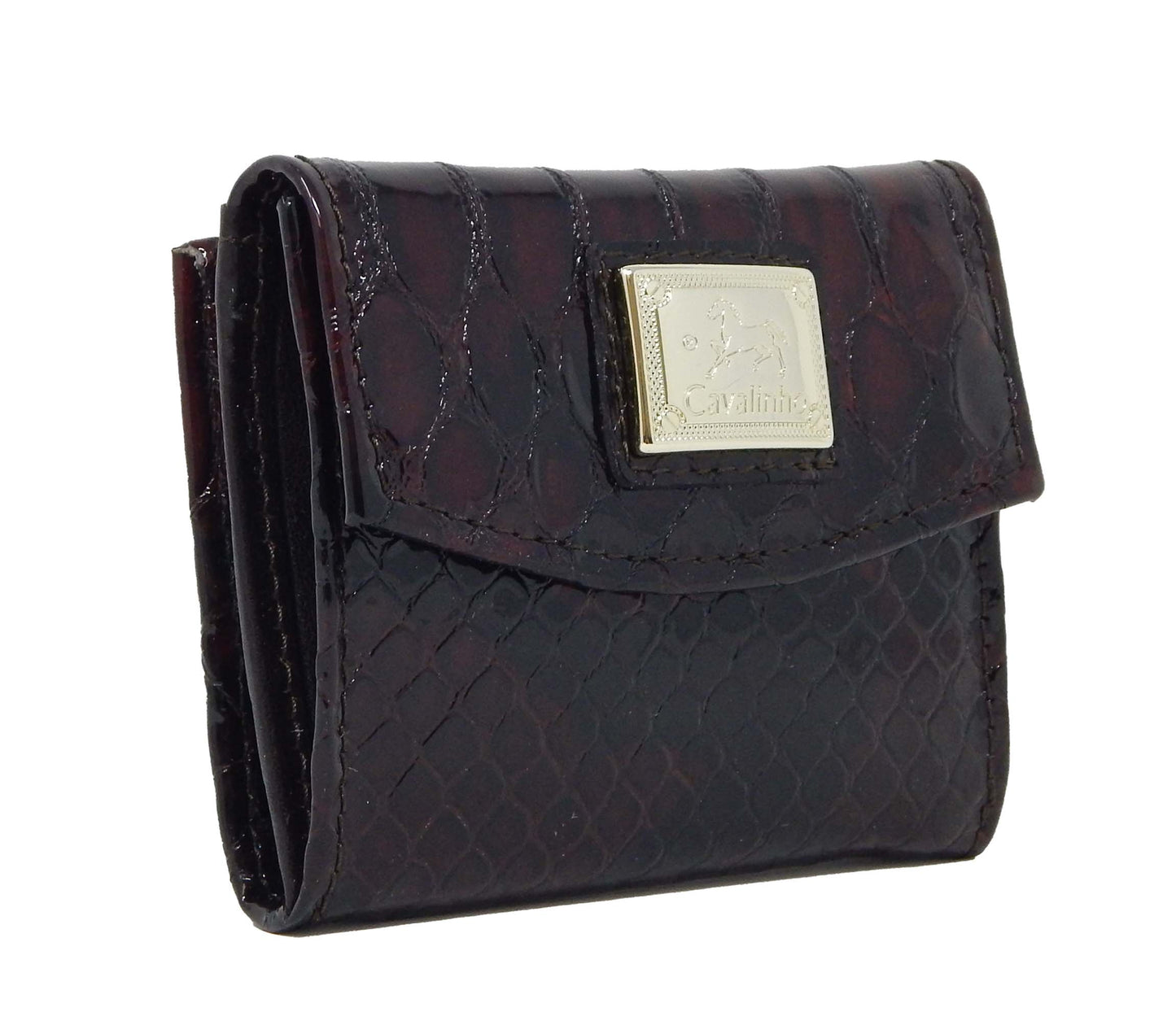 #color_ Brown | Cavalinho Gallop Mini Patent Leather Wallet - Brown - 28170530.02.99_2