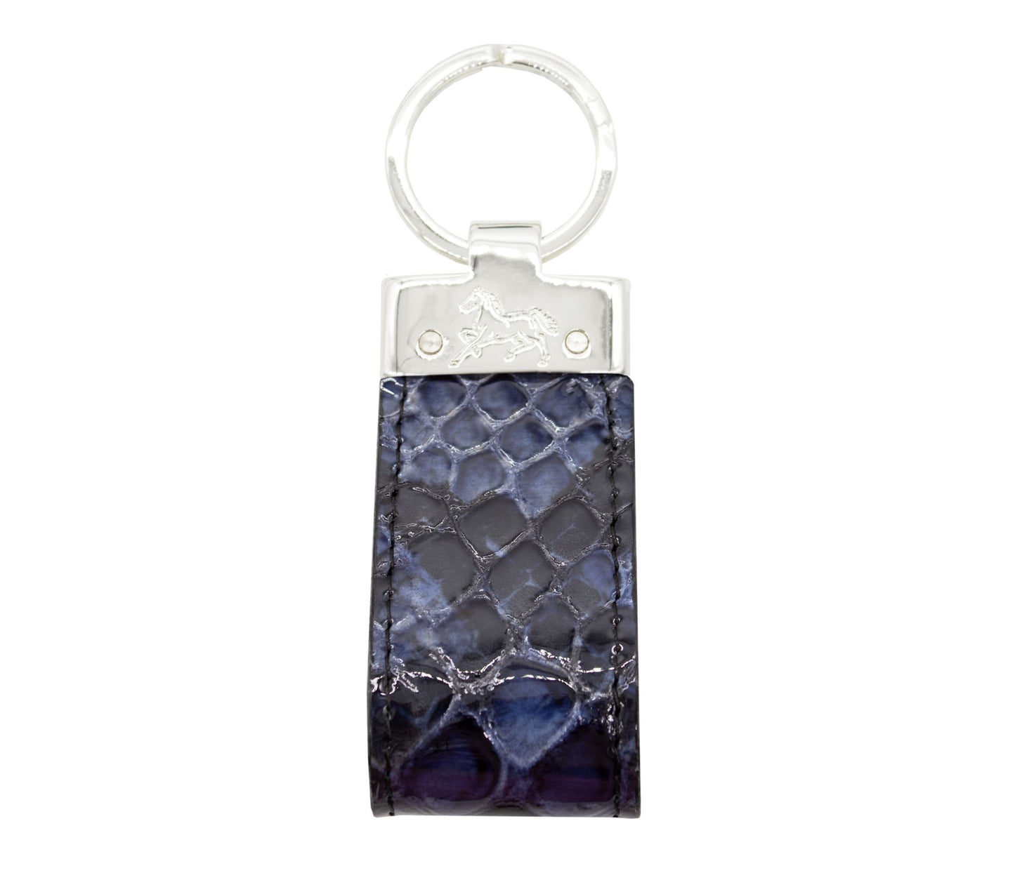 #color_ Navy | Cavalinho Gallop Patent Leather Keychain - Navy - 28170536.03_2