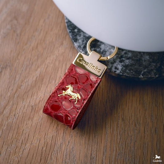 #color_ Red | Cavalinho Gallop Patent Leather Keychain - Red - 28170536.04_2