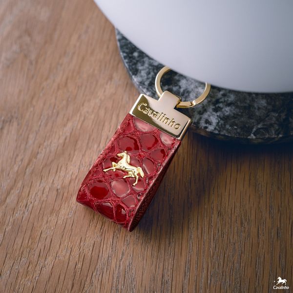 #color_ Red | Cavalinho Gallop Patent Leather Keychain - Red - 28170536.04_2