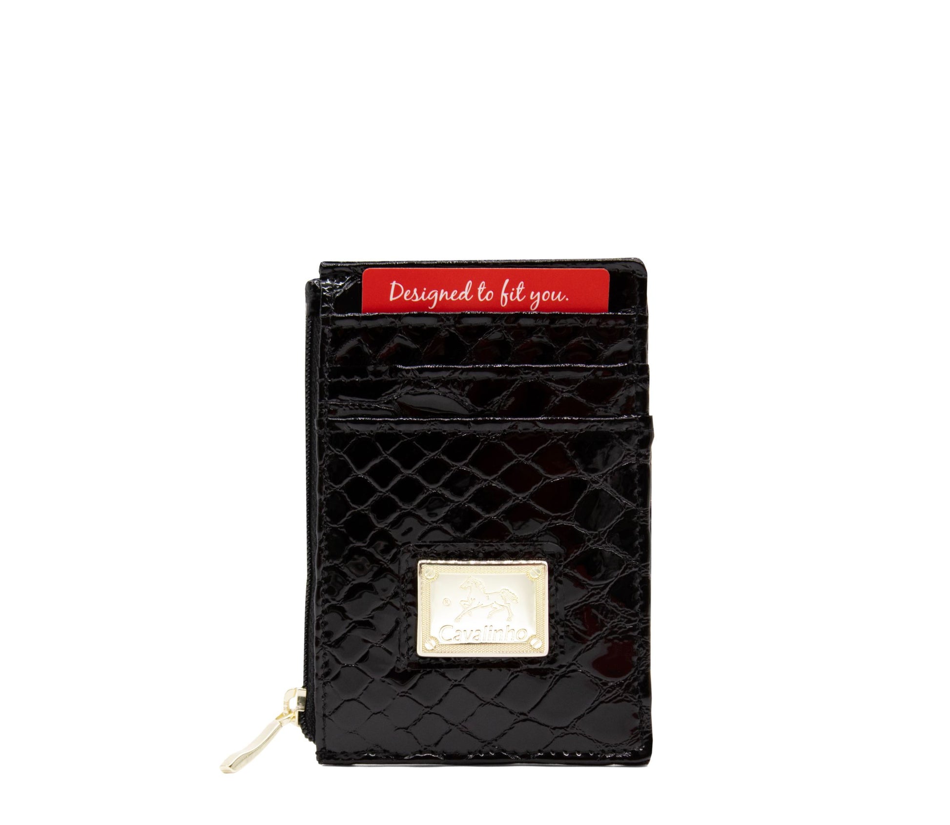 #color_ Black | Cavalinho Gallop Leather Card Holder Slim Wallet - Black - 28170573.01_1