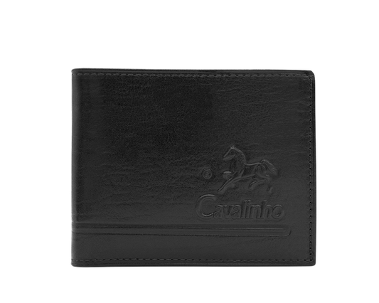 #color_ Black | Cavalinho Men's Trifold Leather Wallet - Black - 28610505.01_P01