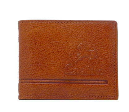 #color_ SaddleBrown | Cavalinho Men's Trifold Leather Wallet - SaddleBrown - 28610517.13.99_2