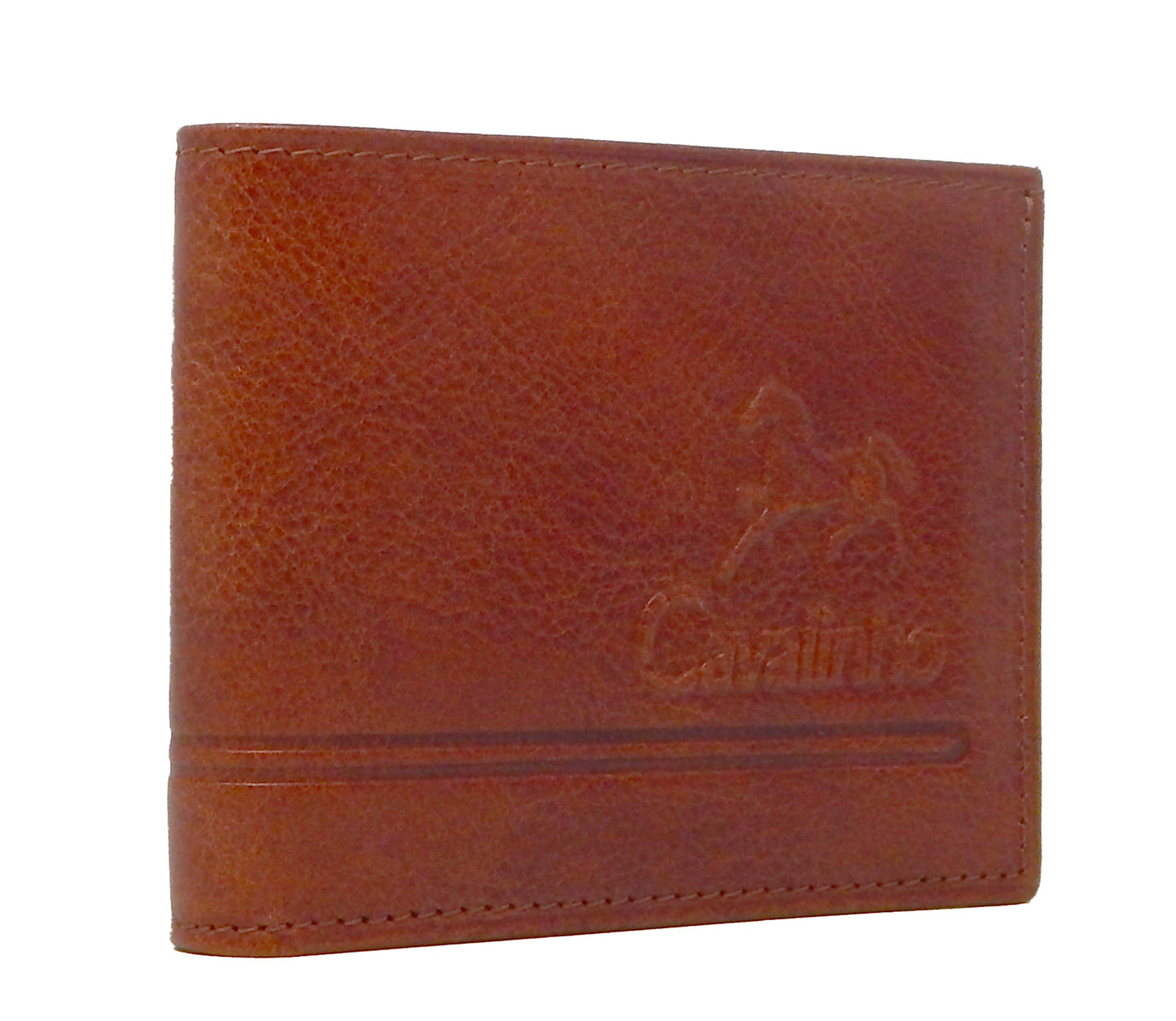 #color_ SaddleBrown | Cavalinho Men's Trifold Leather Wallet - SaddleBrown - 28610523.13.99_2