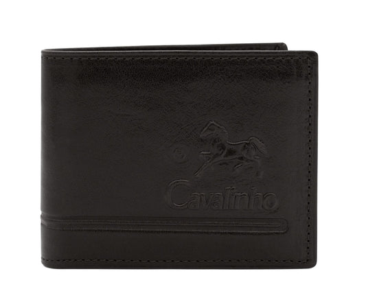 #color_ Black | Cavalinho Men's Leather Trifold Leather Wallet - Black - 28610529.01_1