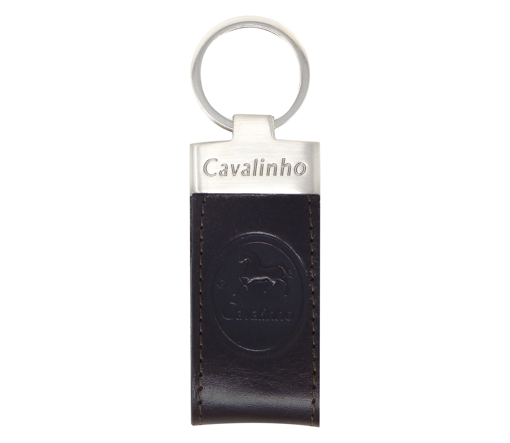#color_ Brown | Cavalinho Leather Keychain - Brown - 28610536.02