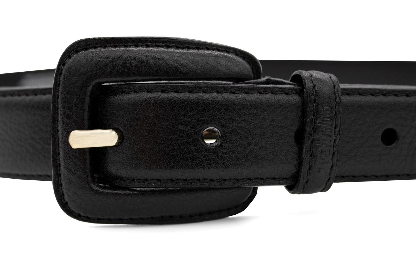 #color_ Black Gold | Cavalinho Classic Leather Belt - Black Gold - 58010914.01_2