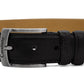 #color_ Black Silver | Cavalinho Classic Smooth Leather Belt - Black Silver - 58020505.01_2