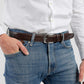 #color_ Brown Silver | Cavalinho Classic Smooth Leather Belt - Brown Silver - 58020505.02_M1
