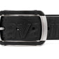 #color_ Black Silver | Cavalinho Men's Leather Belt - Black Silver - 58020510.01_3