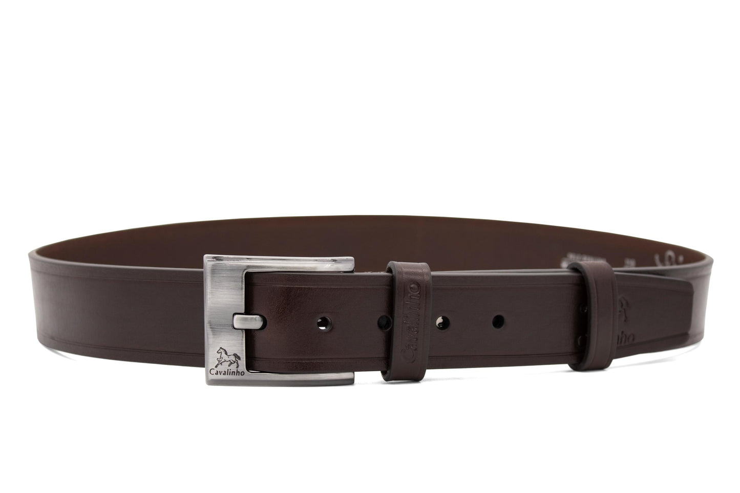 #color_ Brown Silver | Cavalinho Men’s Leather Belt - Brown Silver - 58020514.02_1