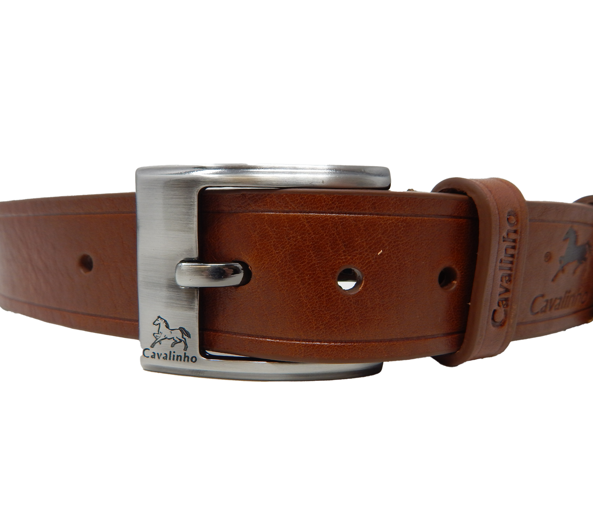 #color_ SaddleBrown Silver | Cavalinho Men’s Leather Belt - SaddleBrown Silver - 58020514.13_3