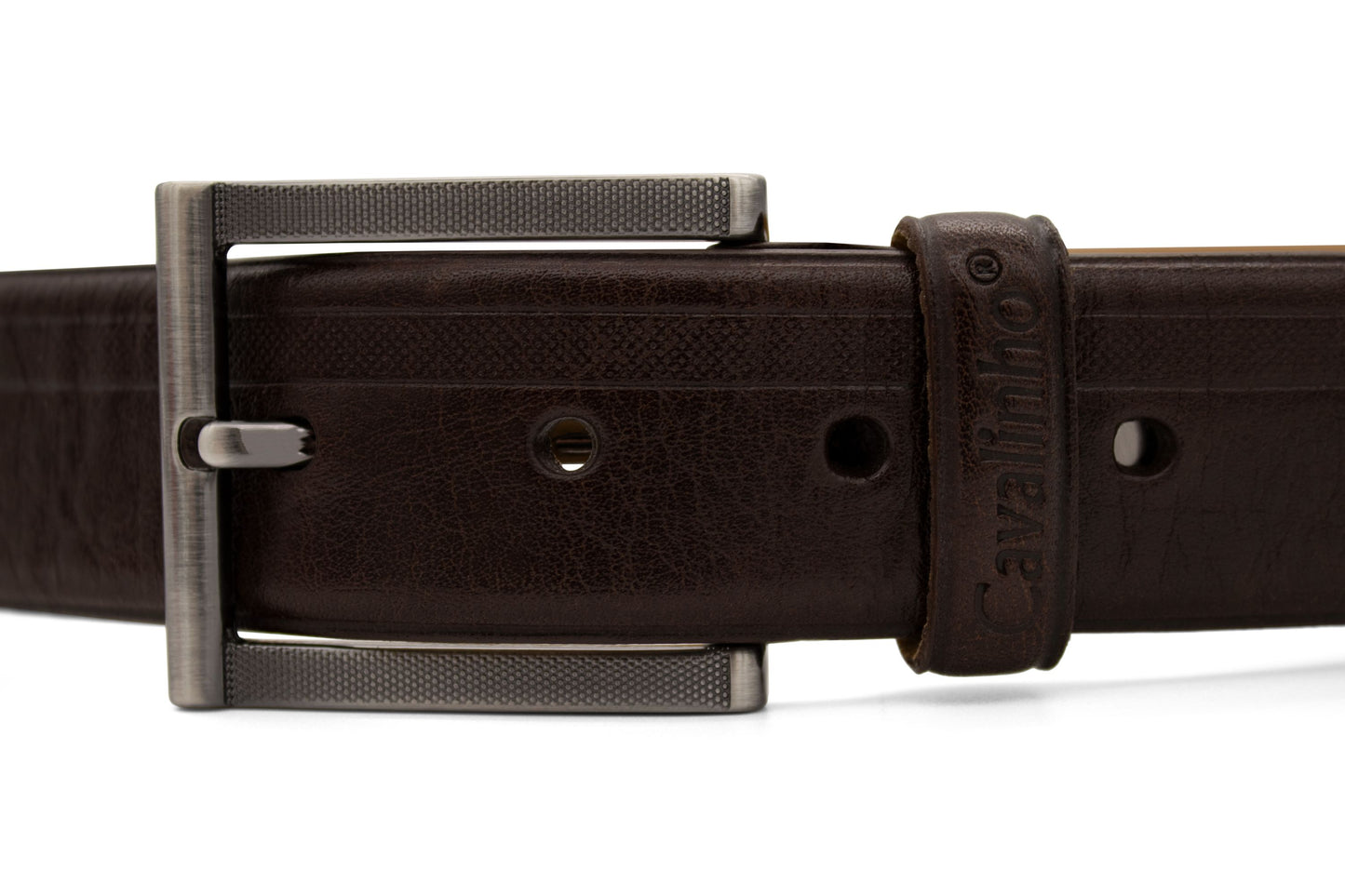 #color_ Brown Silver | Cavalinho Classic Leather Belt - Brown Silver - 58020525.02_2