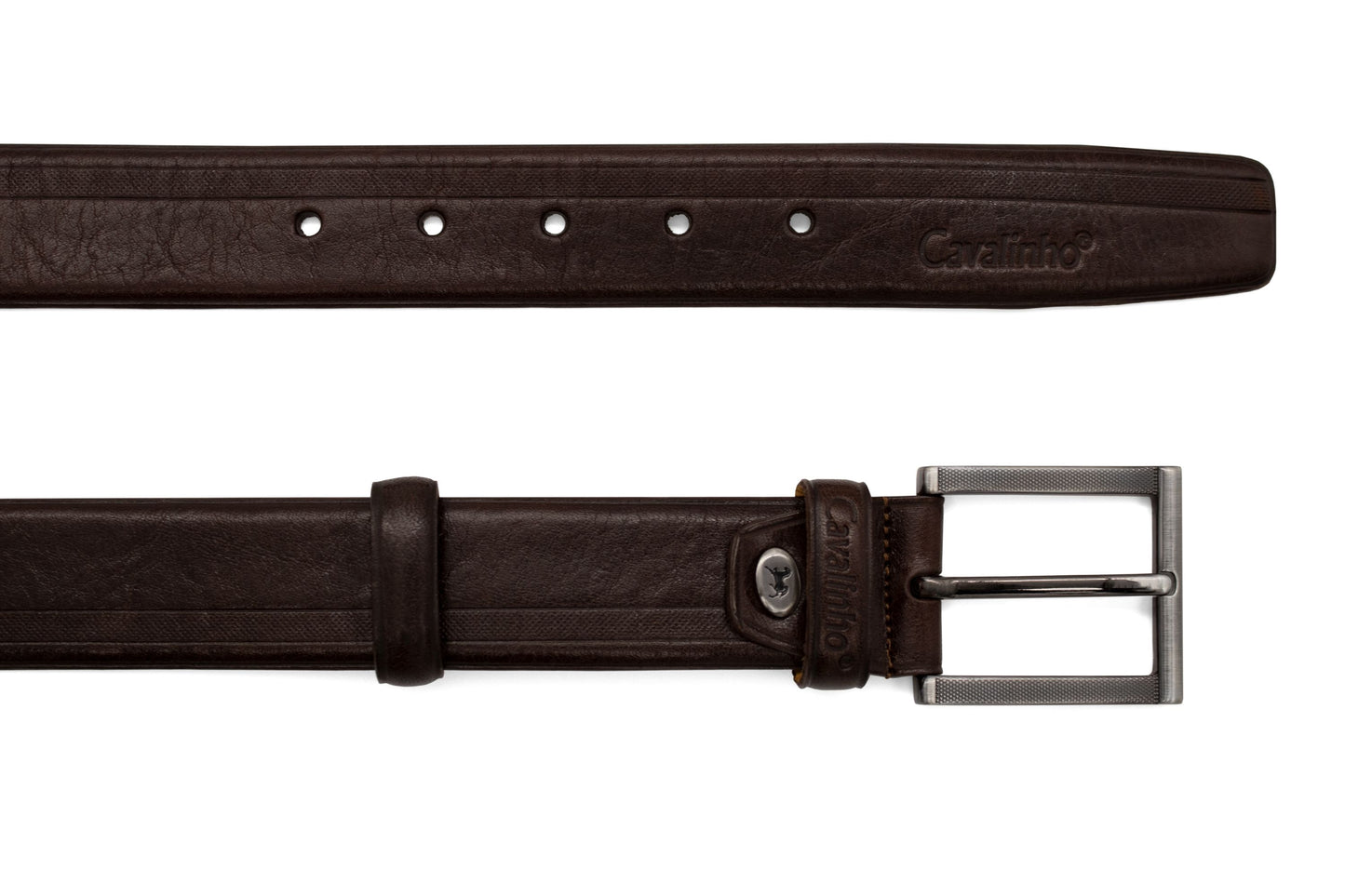 #color_ Brown Silver | Cavalinho Classic Leather Belt - Brown Silver - 58020525.02_3