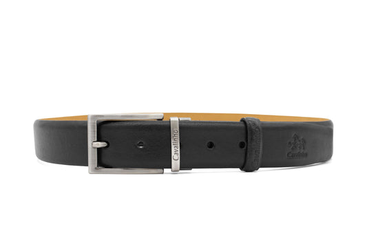 #color_ Black Silver | Cavalinho Classic Leather Belt - Black Silver - 58020534.01_1