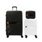 #color_ Black White Black | Cavalinho Canada & USA Colorful 3 Piece Luggage Set (15", 19" & 28") - Black White Black - 68020004.010601.S151928._1