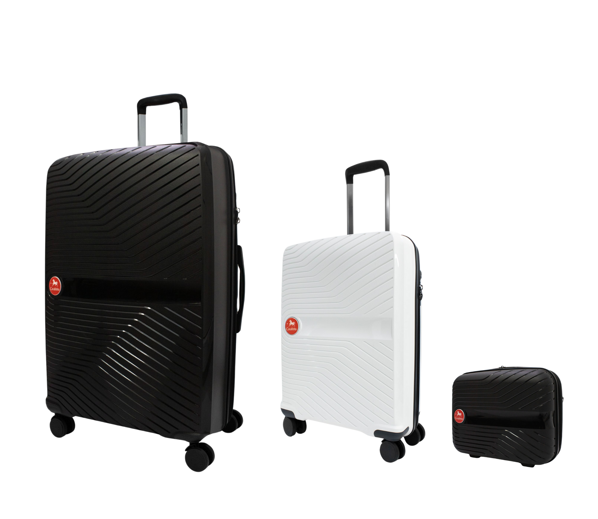 #color_ Black White Black | Cavalinho Canada & USA Colorful 3 Piece Luggage Set (15", 19" & 28") - Black White Black - 68020004.010601.S151928._2