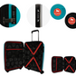 #color_ Black DarkTurquoise | Cavalinho Canada & USA Colorful 2 Piece Luggage Set (15" & 19") - Black DarkTurquoise - 68020004.0125.S1519._4