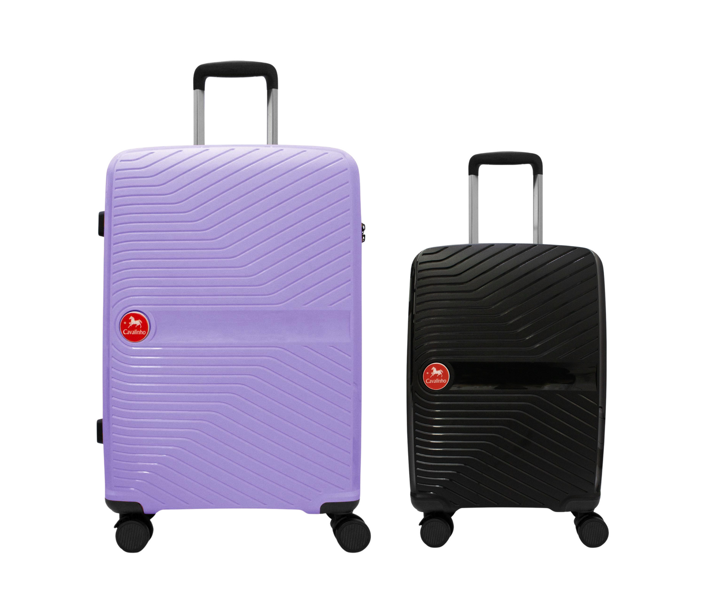 #color_ Black Lilac | Cavalinho Canada & USA Colorful 2 Piece Luggage Set (19" & 28") - Black Lilac - 68020004.0139.S1928._1
