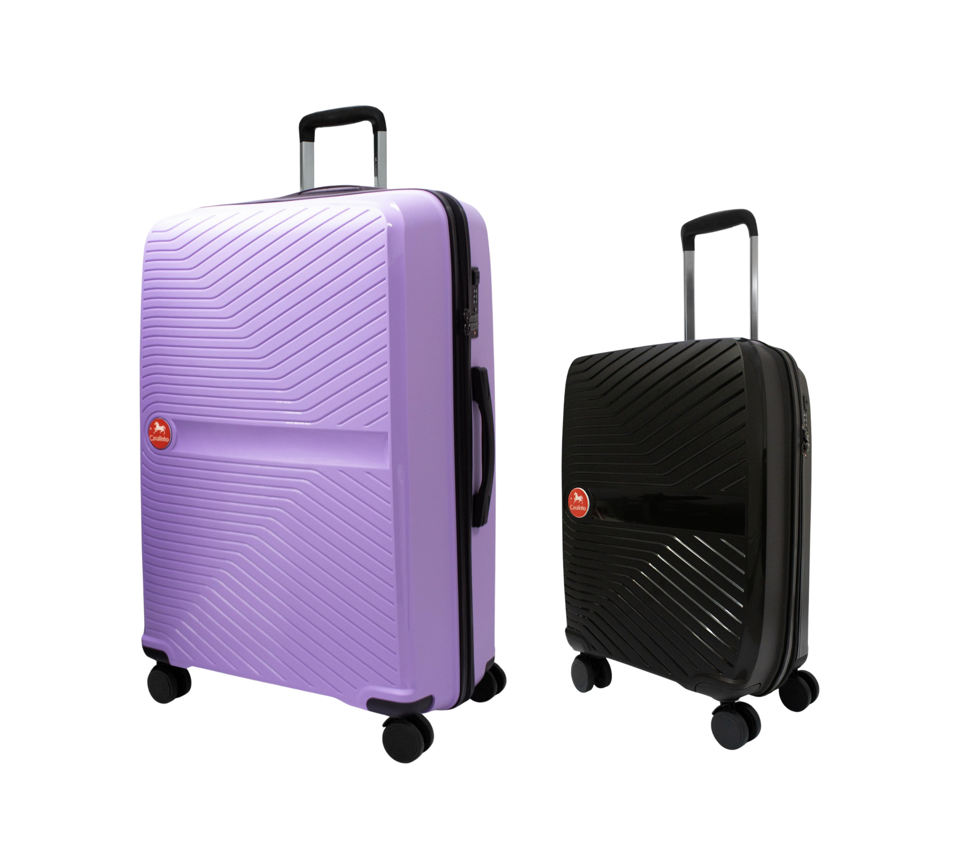 #color_ Black Lilac | Cavalinho Canada & USA Colorful 2 Piece Luggage Set (19" & 28") - Black Lilac - 68020004.0139.S1928._2