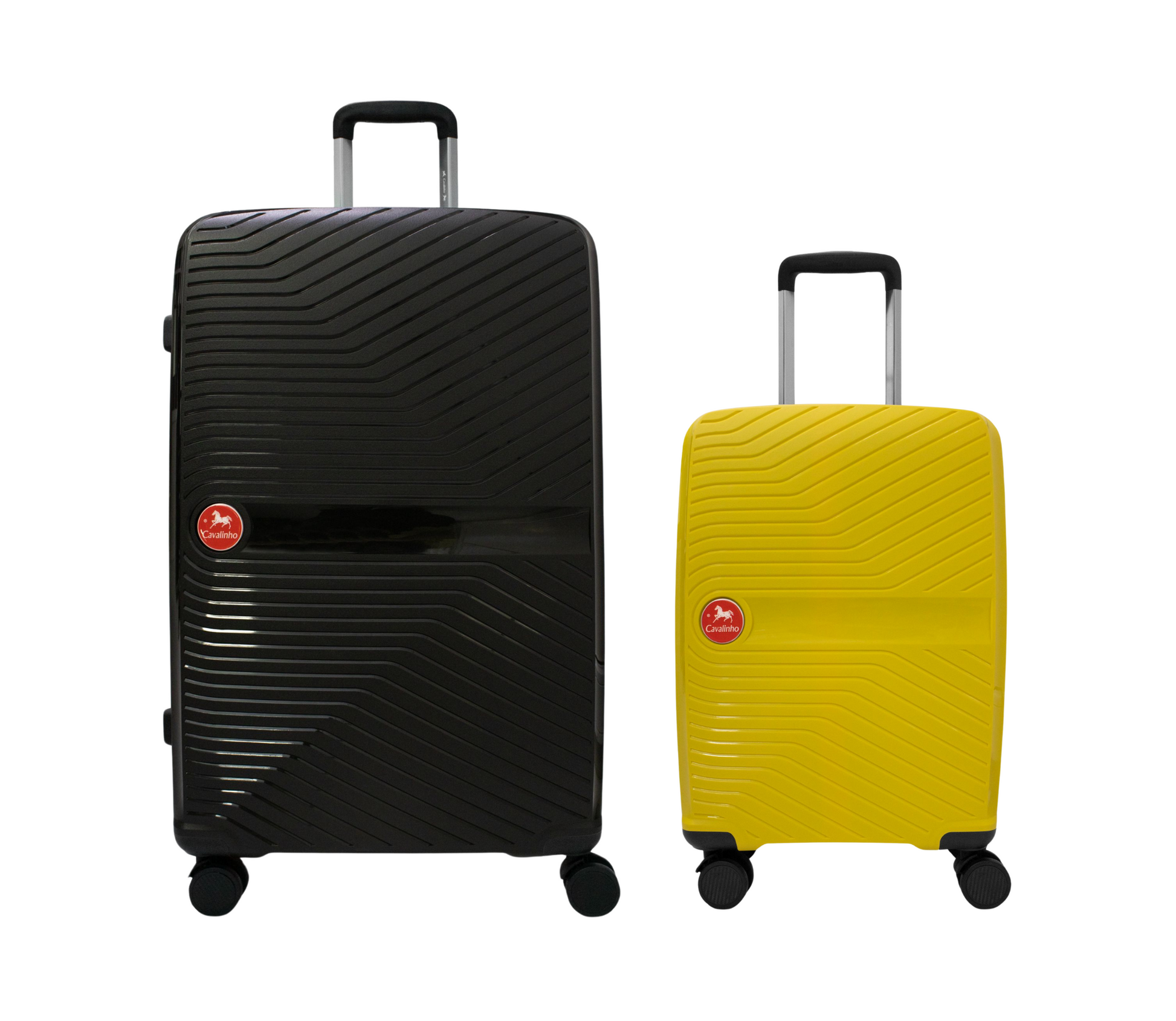 #color_ Yellow Black | Cavalinho Canada & USA Colorful 2 Piece Luggage Set (19" & 28") - Yellow Black - 68020004.0801.S1928._1