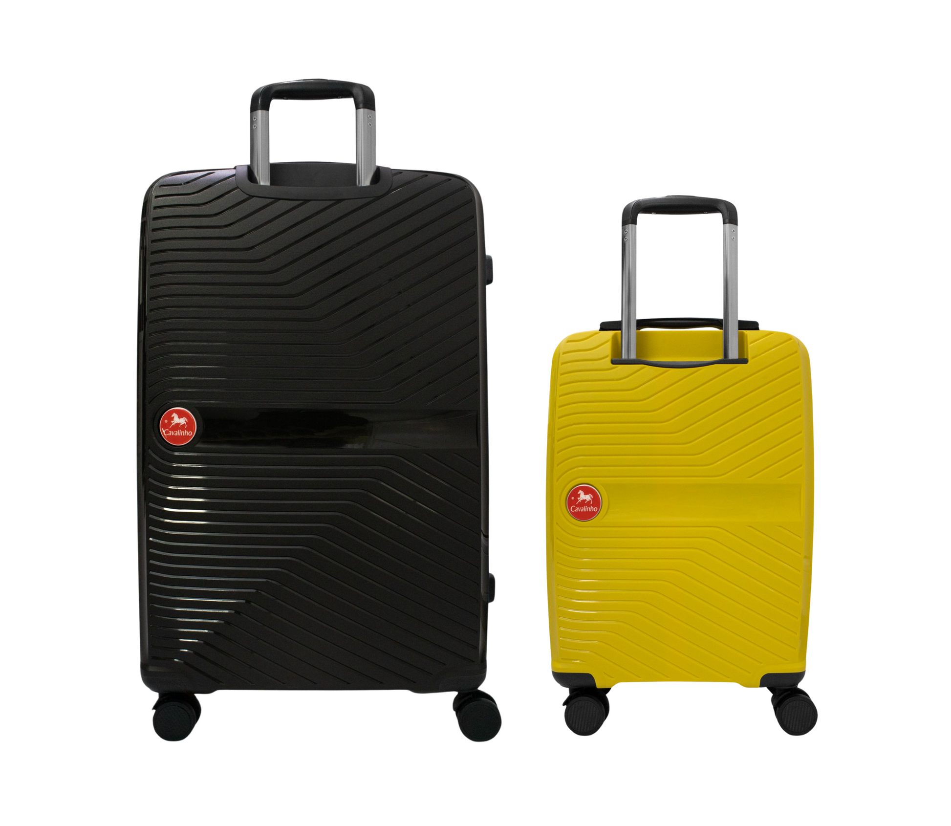#color_ Yellow Black | Cavalinho Canada & USA Colorful 2 Piece Luggage Set (19" & 28") - Yellow Black - 68020004.0801.S1928._3