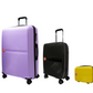 #color_ Yellow Black Lilac | Cavalinho Canada & USA Colorful 3 Piece Luggage Set (15", 19" & 28") - Yellow Black Lilac - 68020004.080139.S151928._2