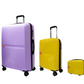 #color_ Yellow Yellow Lilac | Cavalinho Canada & USA Colorful 3 Piece Luggage Set (15", 19" & 28") - Yellow Yellow Lilac - 68020004.080839.S151928._2