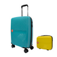 #color_ Yellow DarkTurquoise | Cavalinho Canada & USA Colorful 2 Piece Luggage Set (15" & 19") - Yellow DarkTurquoise - 68020004.0825.S1519._3