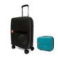 #color_ DarkTurquoise Black | Cavalinho Canada & USA Colorful 2 Piece Luggage Set (15" & 19") - DarkTurquoise Black - 68020004.2501.S1519._3