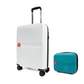 #color_ DarkTurquoise White | Cavalinho Canada & USA Colorful 2 Piece Luggage Set (15" & 19") - DarkTurquoise White - 68020004.2506.S1519._3