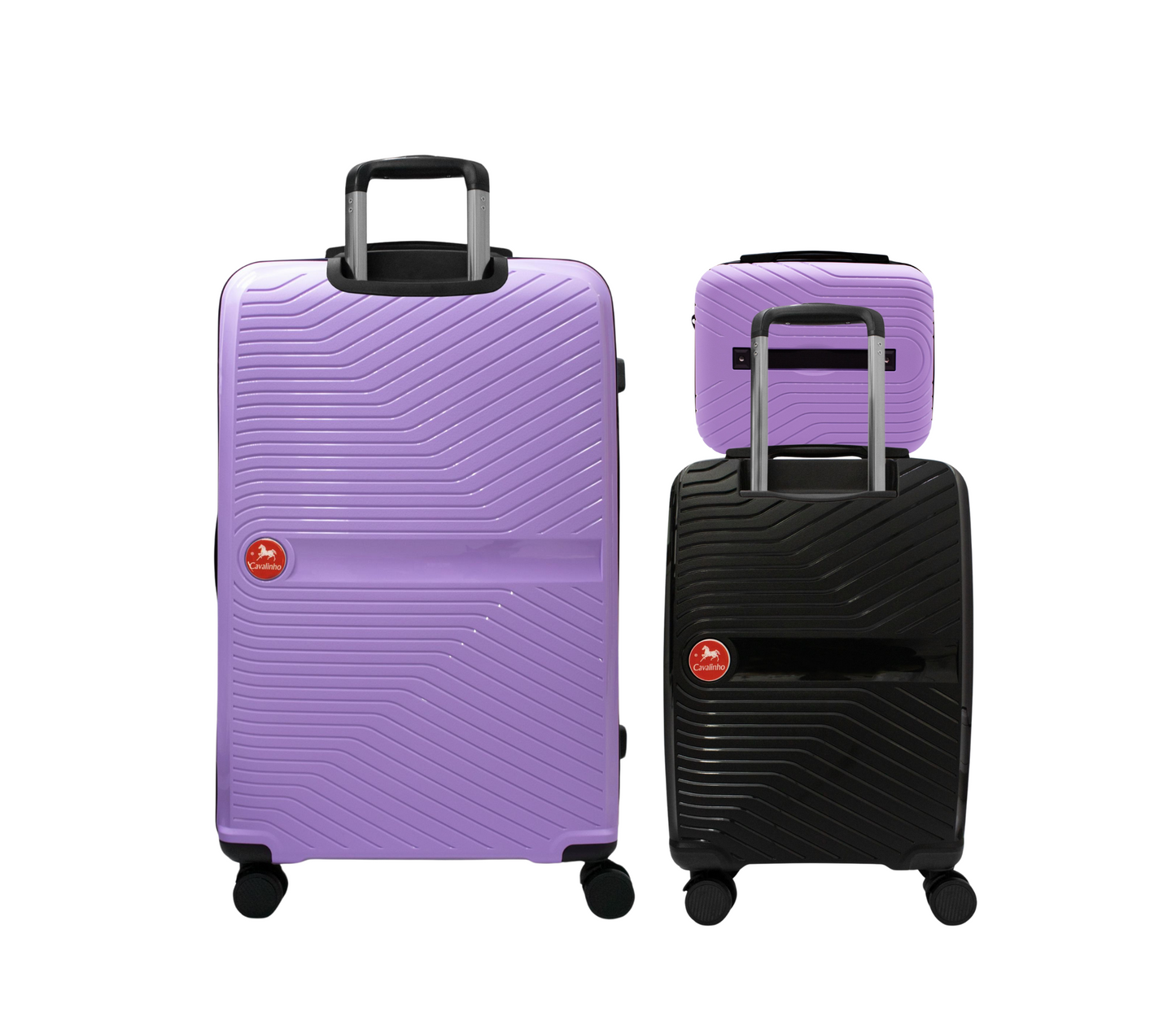 #color_ Lilac Black Lilac | Cavalinho Canada & USA Colorful 3 Piece Luggage Set (15", 19" & 28") - Lilac Black Lilac - 68020004.390139.S151928._3