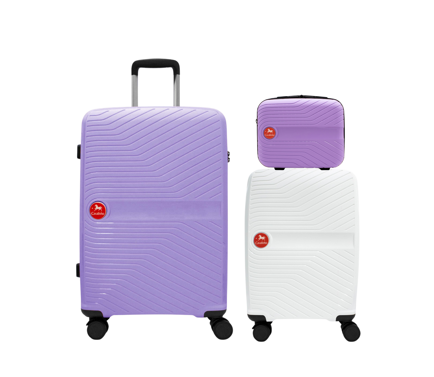 #color_ Lilac White Lilac | Cavalinho Canada & USA Colorful 3 Piece Luggage Set (15", 19" & 28") - Lilac White Lilac - 68020004.390639.S151928._1