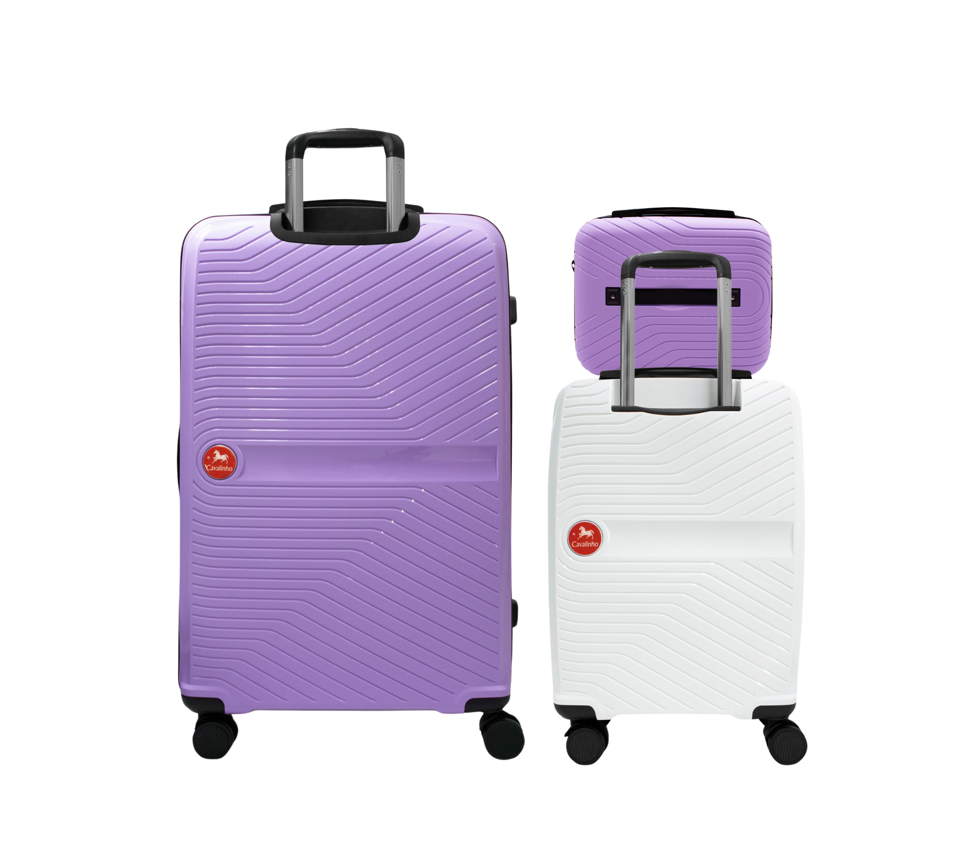 #color_ Lilac White Lilac | Cavalinho Canada & USA Colorful 3 Piece Luggage Set (15", 19" & 28") - Lilac White Lilac - 68020004.390639.S151928._3