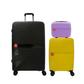 #color_ Lilac Yellow Black | Cavalinho Canada & USA Colorful 3 Piece Luggage Set (15", 19" & 28") - Lilac Yellow Black - 68020004.390801.S151928._1