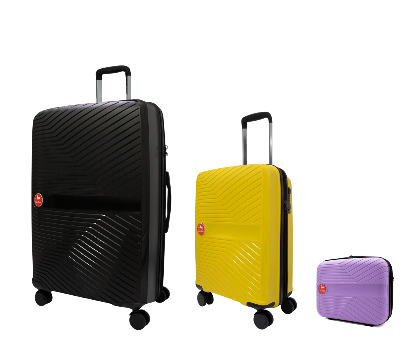 #color_ Lilac Yellow Black | Cavalinho Canada & USA Colorful 3 Piece Luggage Set (15", 19" & 28") - Lilac Yellow Black - 68020004.390801.S151928._2