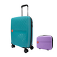#color_ Lilac DarkTurquoise | Cavalinho Canada & USA Colorful 2 Piece Luggage Set (15" & 19") - Lilac DarkTurquoise - 68020004.3925.S1519._3