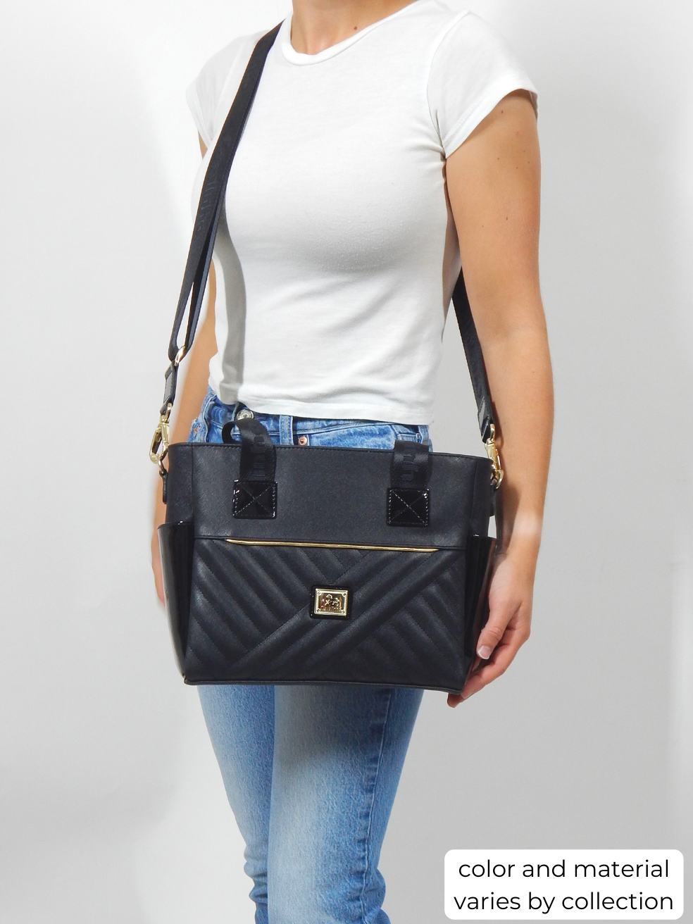 #color_ Black & Honey | Cavalinho Unique Handbag - Black & Honey - bodyshot_0408_2