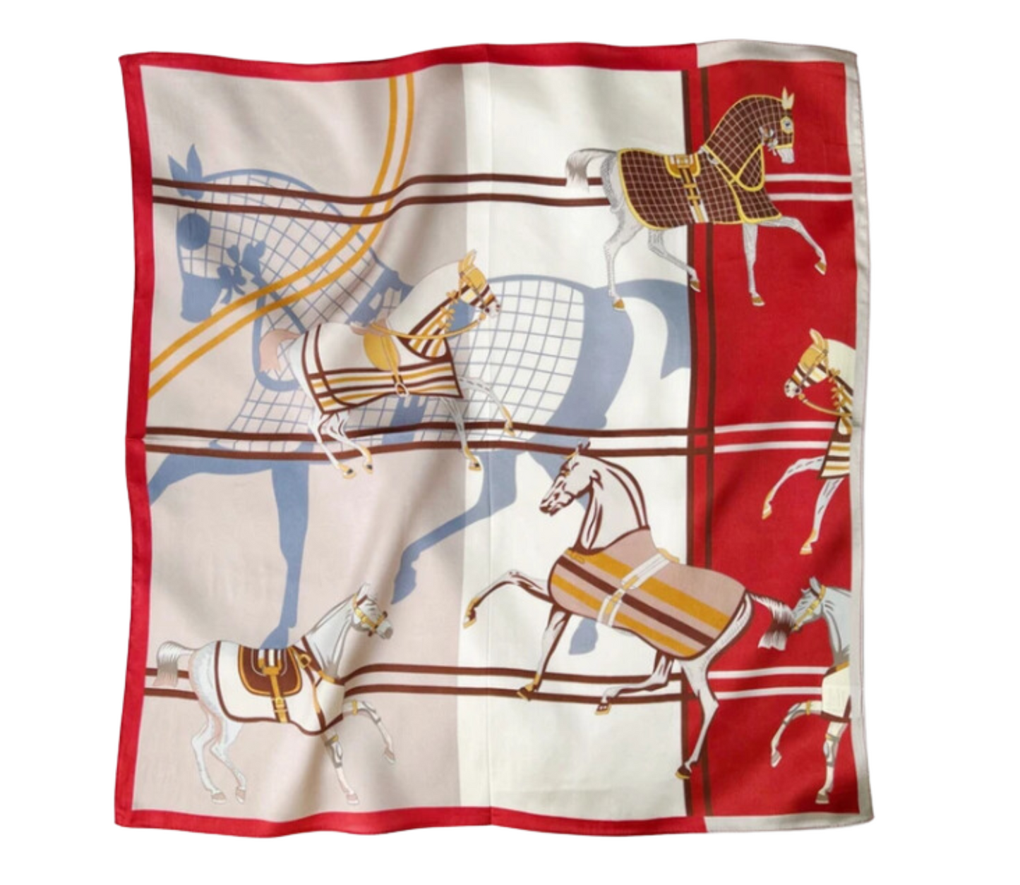 #color_ Red | Relhok Multiple Horses Scarf - Red - redscarf