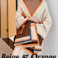 #color_ Beige and Orange | Relhok Horse Scarf - Two Horses - Beige and Orange - 12_584773ef-3248-4e87-b354-f27bf9ab53e0