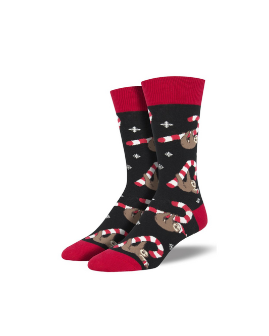 #color_ Black | Socksmith Merry Slothmas Socks - Black - 15_043fb48e-30b2-415c-90d7-cc0b243558af