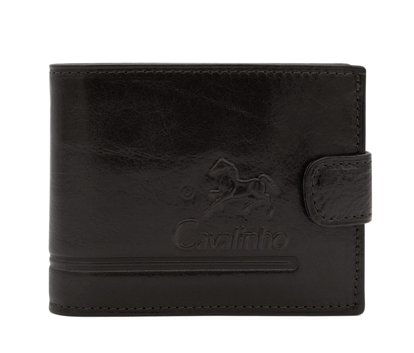 #color_ Black | Cavalinho Men's Trifold Leather Wallet - Black - 28610503.01_1