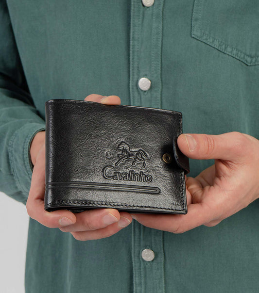 #color_ Brown | Cavalinho Men's Trifold Leather Wallet - Brown - 28610503_P01