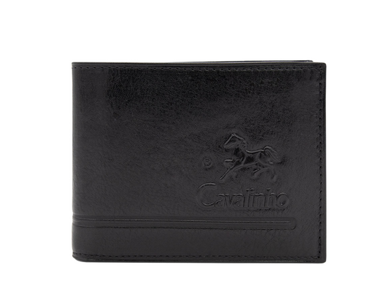 #color_ Black | Cavalinho Men's Trifold Leather Wallet - Black - 28610507.01_1