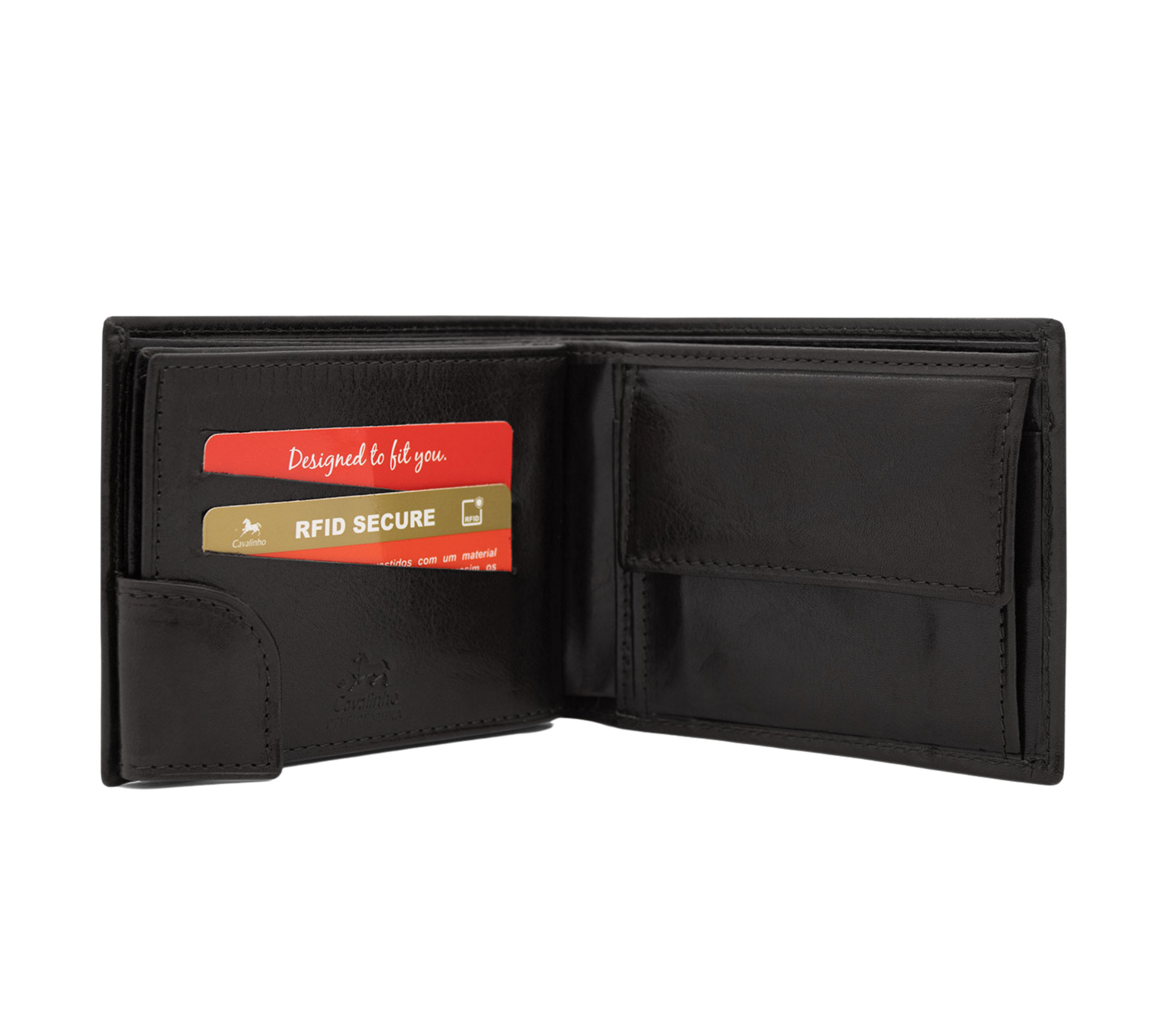#color_ Black | Cavalinho Men's Bifold Leather Wallet - Black - 28610512.01_P02